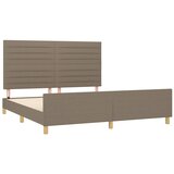  Okvir za krevet bez madraca smeđesivi 160x200 cm od tkanine | shoptok.hr