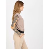 BASIC Feel Good T-shirt-RV-TS-4833.22X-dark beige | shoptok.hr