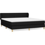 Maison Chic Box spring postelja - Vzmetna postelja z vzmetnico črna 180x200 cm blago SL14446, (21884446) | Shoptok.si