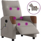 vidaXL Električni masažni naslanjač taupe blago | Shoptok.si