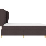 Box Spring Postelja z Vzmetnico Temno rjava 140x190 cm Tkanina, (22081235) | Shoptok.si