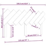  Uzglavlje za krevet 159,5x3x80,5 cm od masivne borovine | Eponuda.com