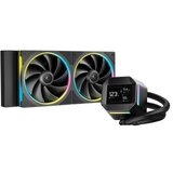 DeepCool Komplet za tekočinsko hlajenje AIO Liquid Cooler LM240, 240mm, LCD, ARGB, črn | Shoptok.si