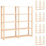  Stalci za pohranu 5 razina 5 kom 170x38x170 cm borovina 500 kg | shoptok.hr