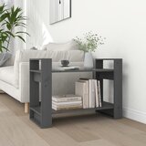 Furnova Knjižna omara/pregrada siva 80x35x56,5 cm trdna borovina, (21932575) Cene