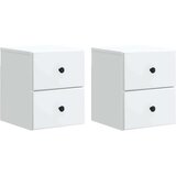  Noćni ormarić za montažu na zid 2 pcs Bijela 34 5 x 33 x 40 cm | shoptok.hr
