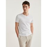 Reserved majica slim fit z v-izrezom - bela Cene