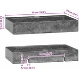  Zidni umivaonik sivi 38 x 24 x 6,5 cm mramorni | shoptok.hr