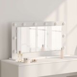 vidaXL ogledalo za ličenje Bela Plastika, steklo 80 x 45 x 18 cm | Shoptok.si