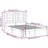  Okvir za krevet od masivne borovine 140 x 200 cm | shoptok.hr
