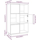  Visoka komoda 74 x 35 x 117 cm od masivne borovine | shoptok.hr