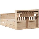  Krevet s regalom za knjige bez madraca 150 x 200 cm od borovine | shoptok.hr