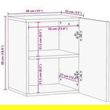 vidaXL Kupaonski viseći ormarić crni 38x33x48 cm od konstruiranog drva | shoptok.hr