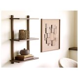 House Nordic Tamno smeđa polica s više razina od punog hrasta 50 cm Townsville – | shoptok.hr
