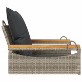  Klupa za ljuljanje s jastucima siva 63x62x40 cm od poliratana | shoptok.hr