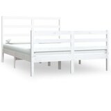  Posteljni okvir bel iz trdne borovine 140x190 cm, (20684912) | Shoptok.si