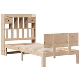  Krevet s regalom za knjige bez madraca 75x190 cm borovina | shoptok.hr