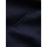 Ombre Men's vest without lapels in delicate check - navy blue | Shoptok.si