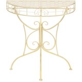 Furnova Odstavna mizica starinska polokrogla kovinska 72x36x74 cm zlata, (21914659) | Shoptok.si
