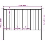  Ogradni panel Woerden sa stupovima čelik 1,7x1,25 m Crni | shoptok.hr