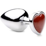 Booty Sparks Gemstones Red Jasper Heart Anal Plug Large Cene