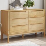 Furnova Predalnik FLORO 77x35x73 cm voščeno rjava trdna borovina, (21950584) Cene