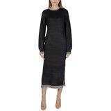 Vila Kratke obleke VISONJA MIDI BODYCON MIDI KNIT DRESS /KA 14103827 Črna cene
