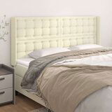  Uzglavlje s ušima krem 163x16x118/128 cm od umjetne kože - Krema 163 x 16 x 118/128 cm 1 Cijene