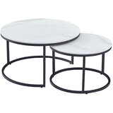  Set dviju klubskih stolova TAJDA (crni mramor/zlat) | shoptok.hr