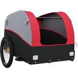 Prikolica za bicikl crno-crvena 30 kg željezna | shoptok.hr