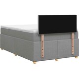  Boxspring krevet s madracem Svjetlosiva 120 x 190 cm Tkanina | shoptok.hr