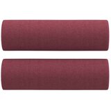 vidaXL 3-dijelni set sofa s jastucima crvena boja vina od tkanine | shoptok.hr