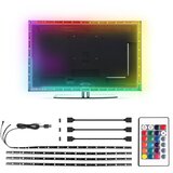 Aigostar set od 4 prigušive led rgb trake 0,5m LED/2,5W/5V IP65 + daljinski upravljač | Eponuda.com