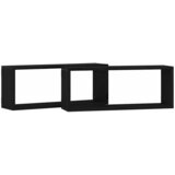 Police na zidu s policom Zidne 2 pcs Crni hrast 60 x 15 x 23 cm | shoptok.hr