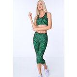 Fasardi Black and green sports leggings Cene