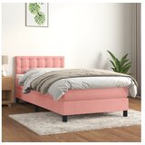 vidaXL Box spring krevet s madracem ružičasti 90x190 cm baršunasti Cijene