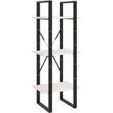 Furnova Knjižna omara 3-nadstropna bela 40x30x105 cm trdna borovina, (21933192) | Shoptok.si