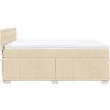  Krevet s oprugama i madracem krem 160x200 cm od tkanine | shoptok.hr