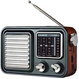 AVIZAR Retro radio z več pasovi FM/AM/SW in USB MP3 predvajalnikom, Črna / Srebrna, (5000250572) | Shoptok.si