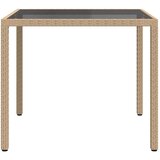  Vrtni stol 90 x 90 x 75 cm od kaljenog stakla i poliratana bež | shoptok.hr