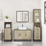 vidaXL Kopalniška garnitura 3-delna sonoma hrast inženirski les | Shoptok.si