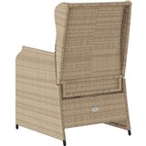 vidaXL Vrtna klop z blazino 2 pcs Bež Poly ratan | Shoptok.si
