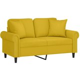  Dvosjed s ukrasnim jastucima žuti 120 cm baršunasti | shoptok.hr