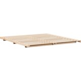  Krevet s daskama Smeđa 200 x 210 cm Masivna borovina | shoptok.hr