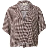 A LOT LESS Bluza 'Rosa' rjava / bela