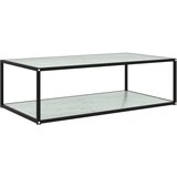 vidaXL Klubska mizica bela 120x60x35 cm kaljeno steklo Cene