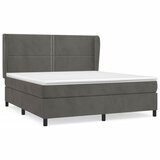The Living Store Box spring postelja z vzmetnico temno siva 160x200 cm žamet - Box Spring Postelja, (21491606) | Shoptok.si