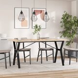  Blagovaonski stol Y-oblika 160x80x75,5 cm od borovine i čelik | shoptok.hr