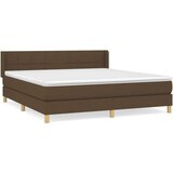  Box spring postelja z vzmetnico temno rjava 180x200 cm blago, (20900248) | Shoptok.si