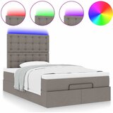  Otomanski okvir kreveta s madraca smeđesivi 120x200cm tkanine | shoptok.hr